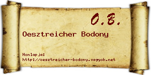 Oesztreicher Bodony névjegykártya